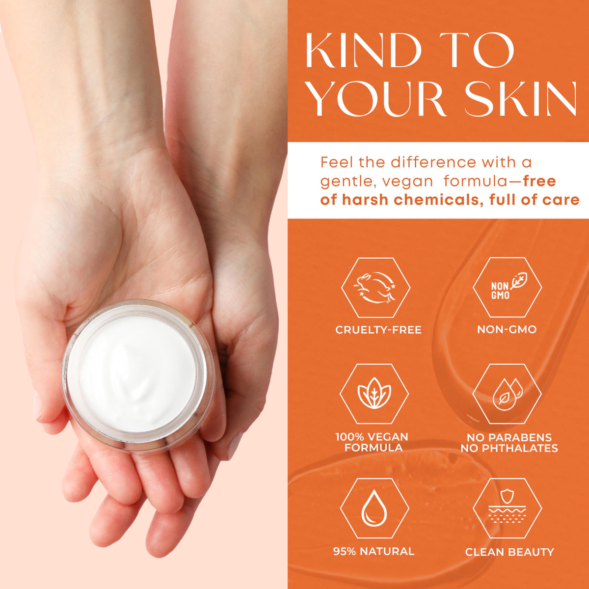 Skin 2.0 label closeup showing ingredients and dermatologist-tested assurance