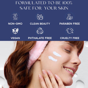 Skin 2.0 label close-up highlighting key ingredients and clean beauty benefits
