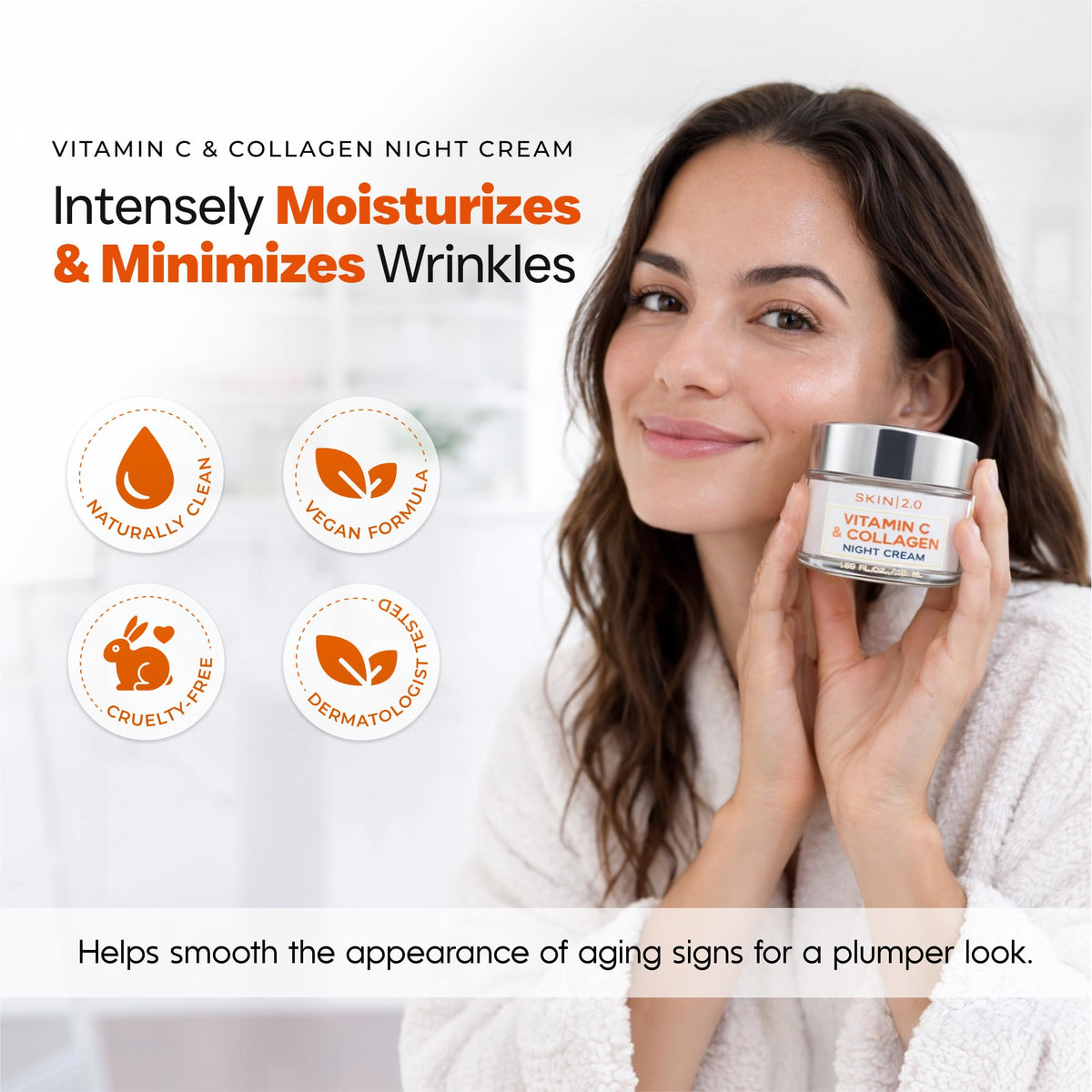 Skin 2.0 close-up cream texture highlighting hydration and smooth spreadability