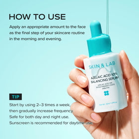 SKIN & LAB serum on hand showing lightweight spreadability and quick sink-in