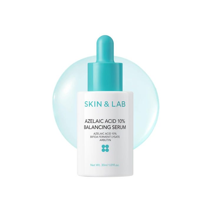 SKIN & LAB front packaging showing 30ml serum for visible blemish control