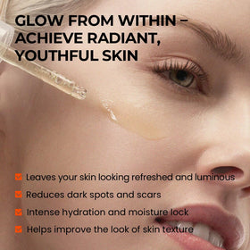 SKIN & LAB serum dropper dispensing clear texture and showing hydrating consistency