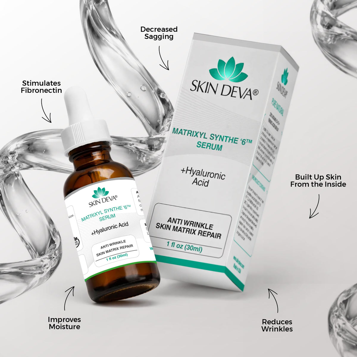 SKIN DEVA dropper close-up highlighting controlled dispensing for precise dosing
