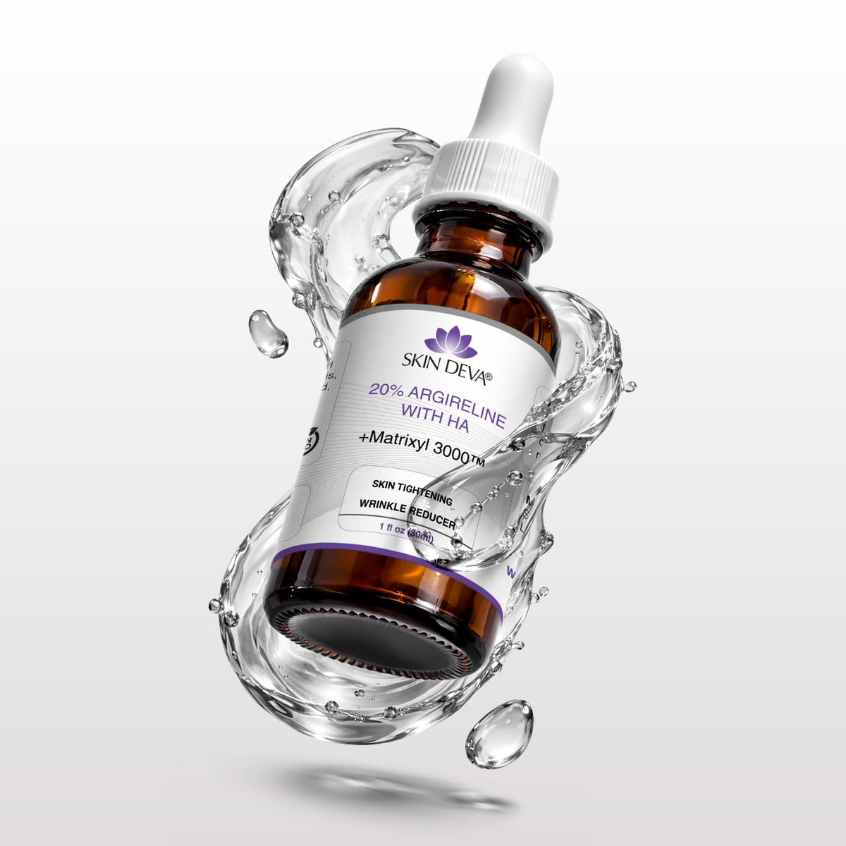 SKIN DEVA open box with bottle and insert showing packaging and included information