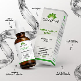 SKIN DEVA pipette dispensing clear serum, shows precise application and easy layering