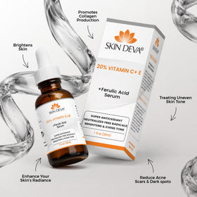 SKIN DEVA serum swatch on skin highlighting lightweight texture and quick absorption