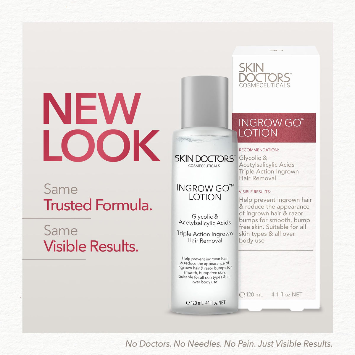 Skin Doctors lotion texture close-up showing lightweight absorbent formula