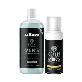 Skin Elements front packaging showing jumbo wash and refill for long-lasting care