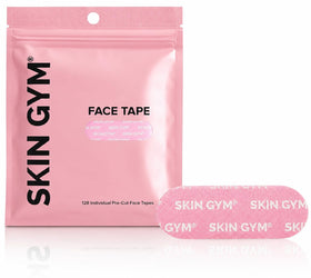 SKIN GYM front packaging showing 128 strips and product benefits
