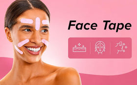 SKIN GYM layout of pre-cut strips displaying sizes for targeted areas