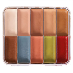Skin Illustrator PPI palette in use on actor demonstrating seamless flesh tone blending on set