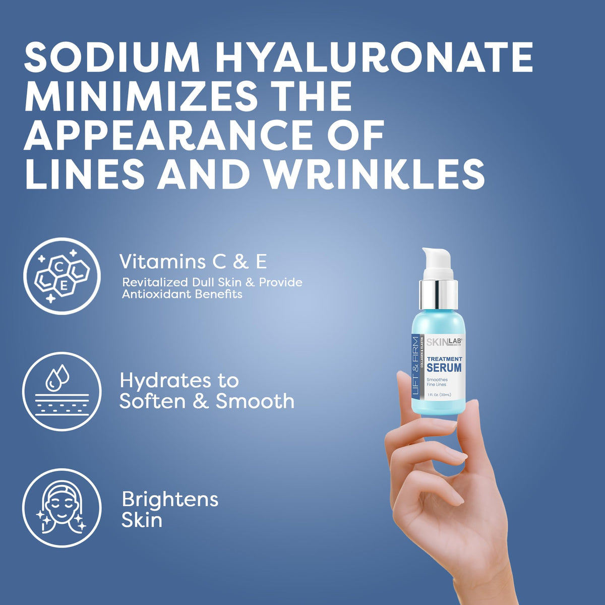 SKIN LAB BY BSL serum on hand demonstrating smooth hydrating finish