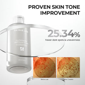 SKIN & LAB product being patted into hands demonstrating easy absorption benefit