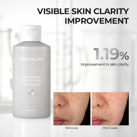 SKIN & LAB bottle beside ruler for scale showing generous 6.76 fl oz size