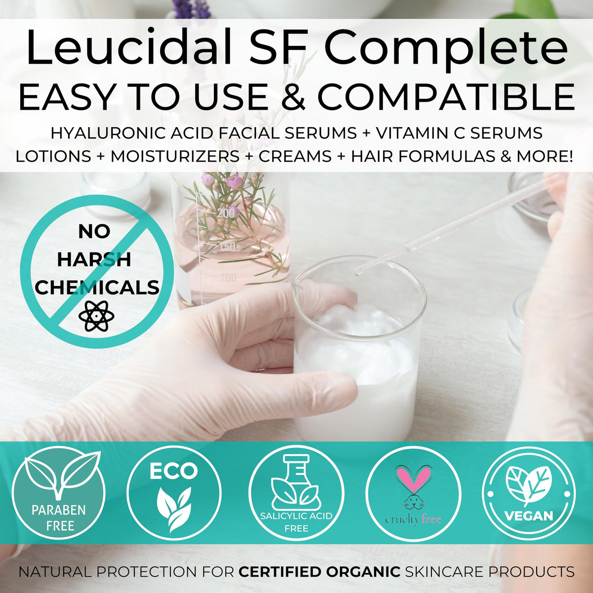 Skin Perfection texture pour demonstrating water-soluble consistency
