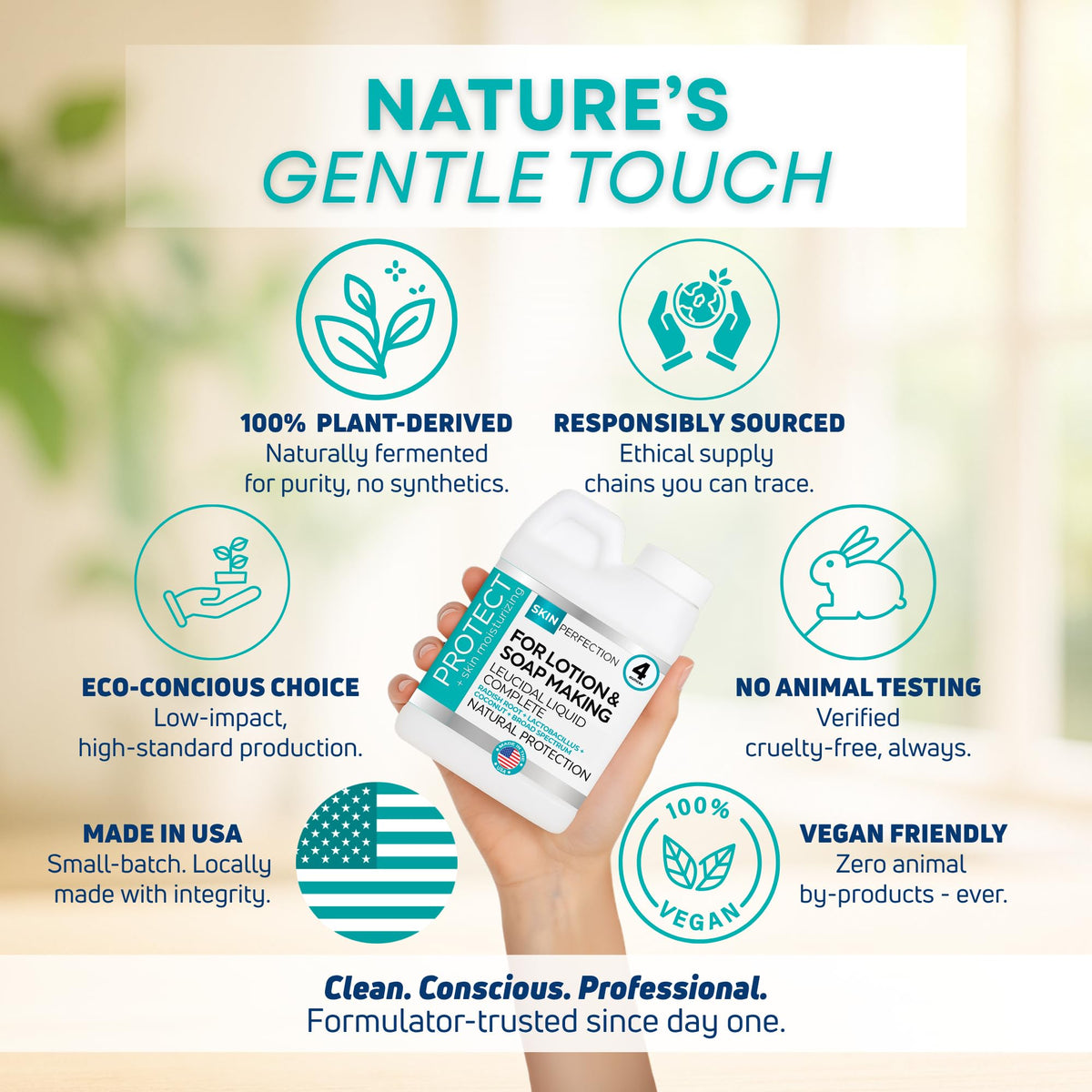 Skin Perfection applied to lotion in hand demonstrating moisturizing and easy mixing
