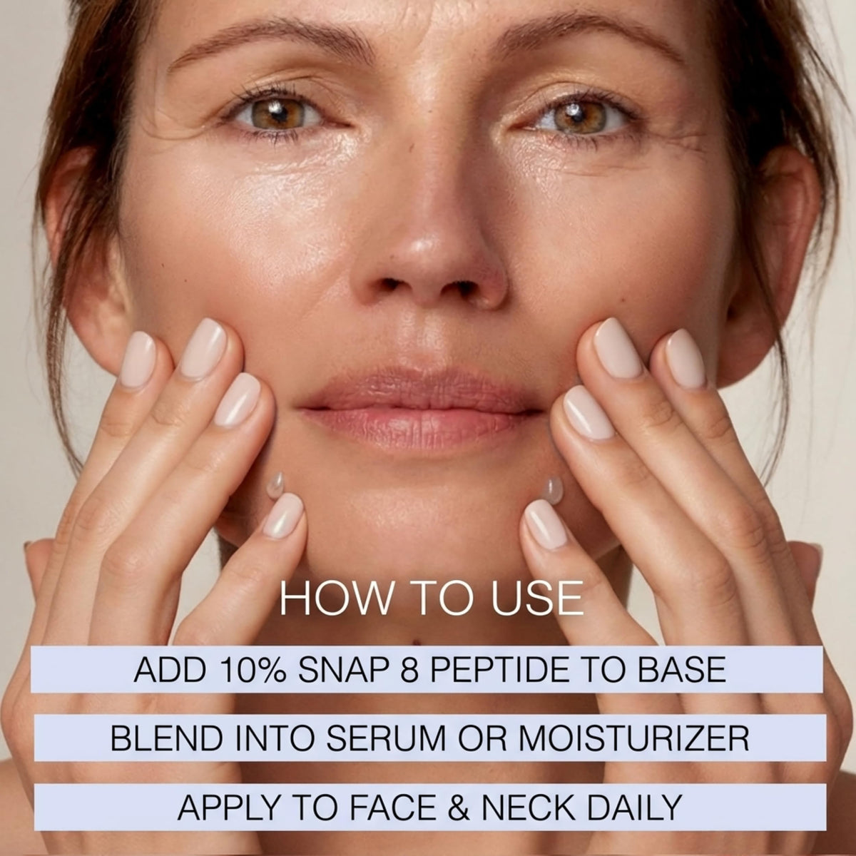 Skin Perfection 0.5oz size comparison showing compact peptide booster