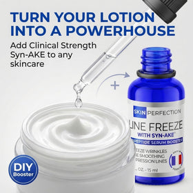 Skin Perfection serum texture spread on skin highlighting smooth absorption