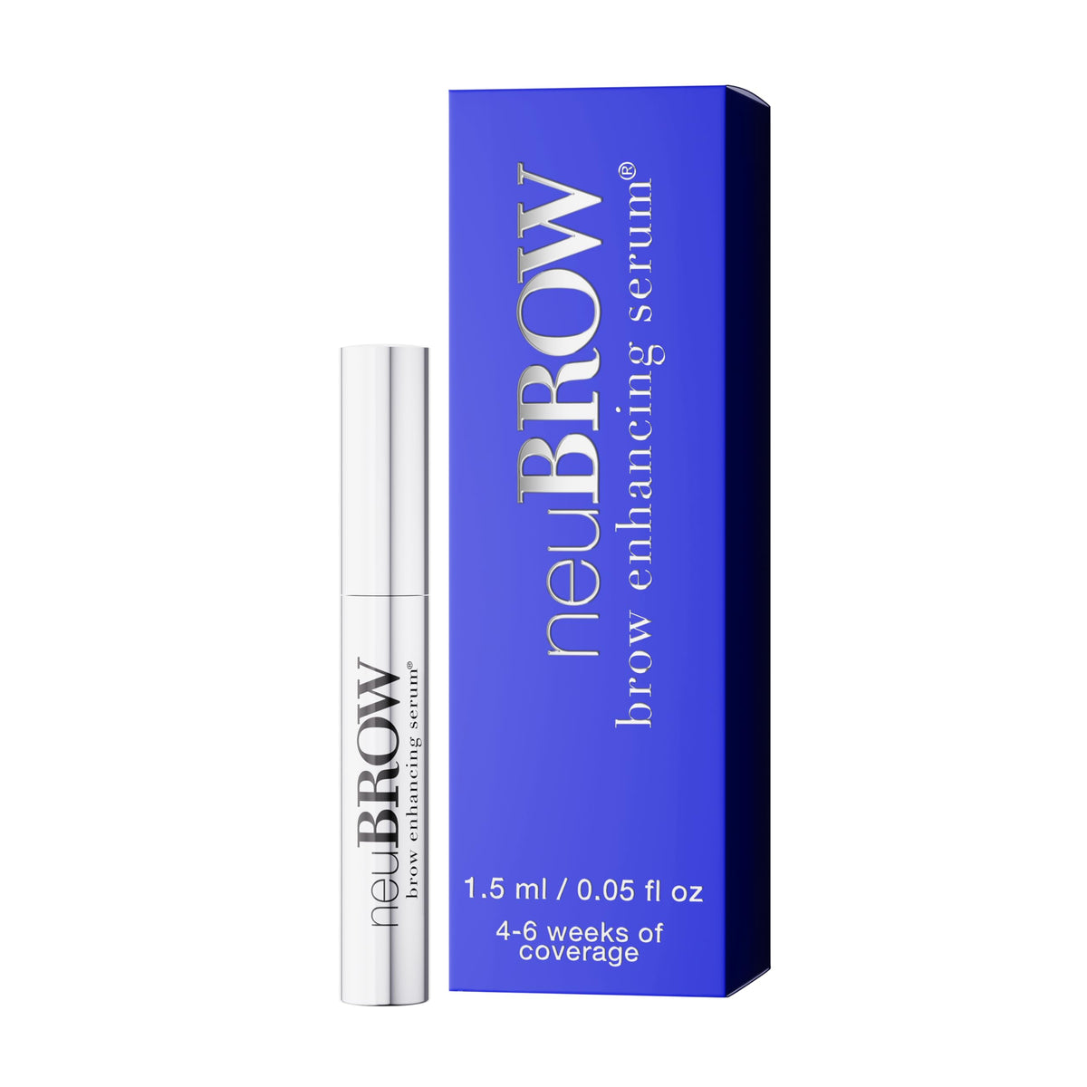 Skin Research Laboratories neuBROW front packaging showing compact 1.5 mL bottle
