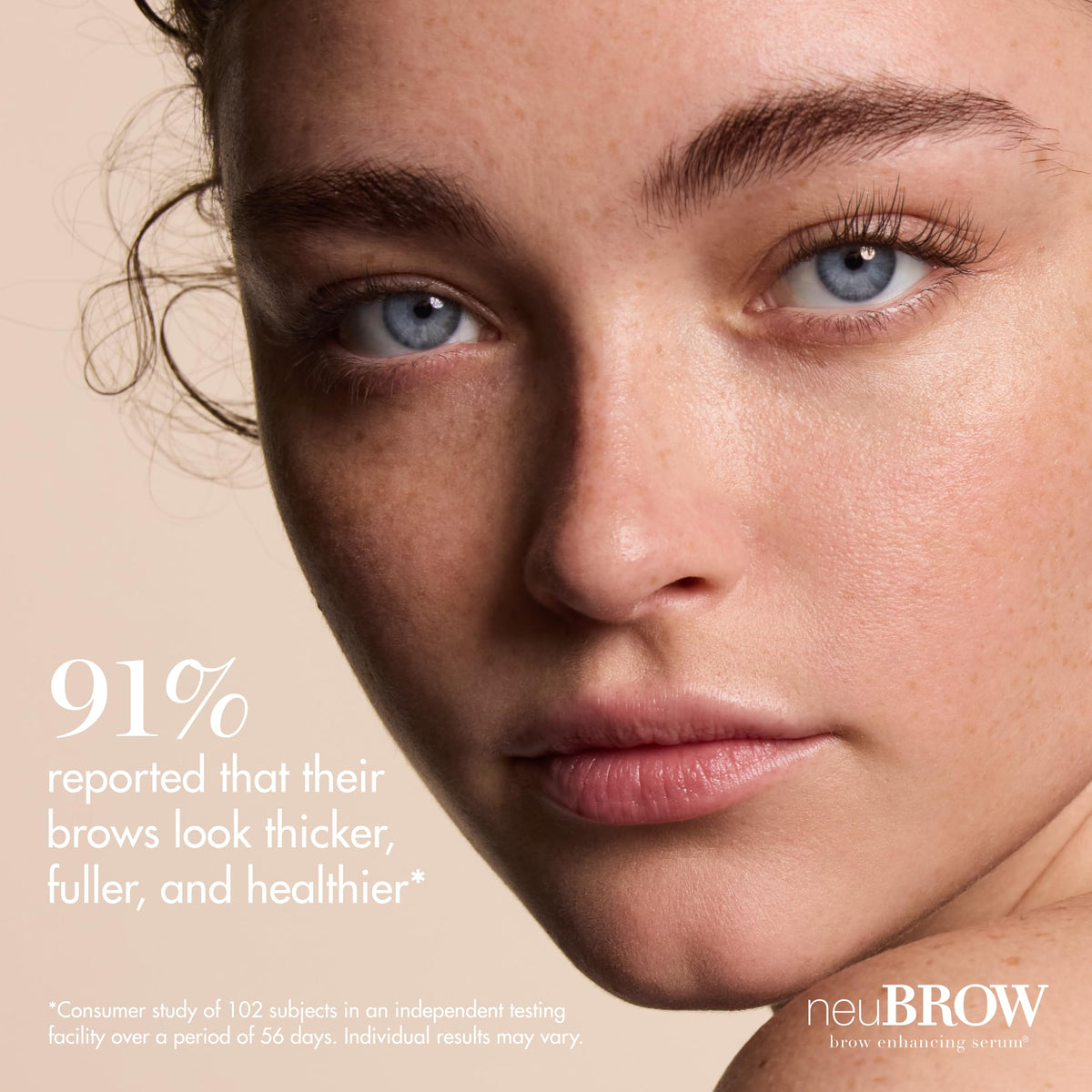 Skin Research Laboratories neuBROW size comparison demonstrating travel-friendly scale