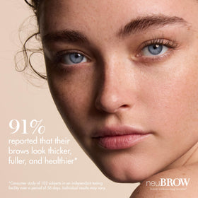 Skin Research Laboratories neuBROW size comparison demonstrating travel-friendly scale
