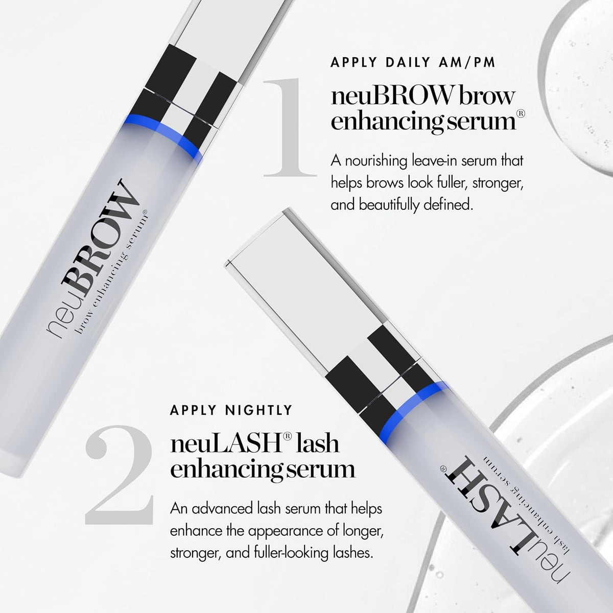 Skin Research Laboratories neuLASH label close-up displaying key ingredients and claims