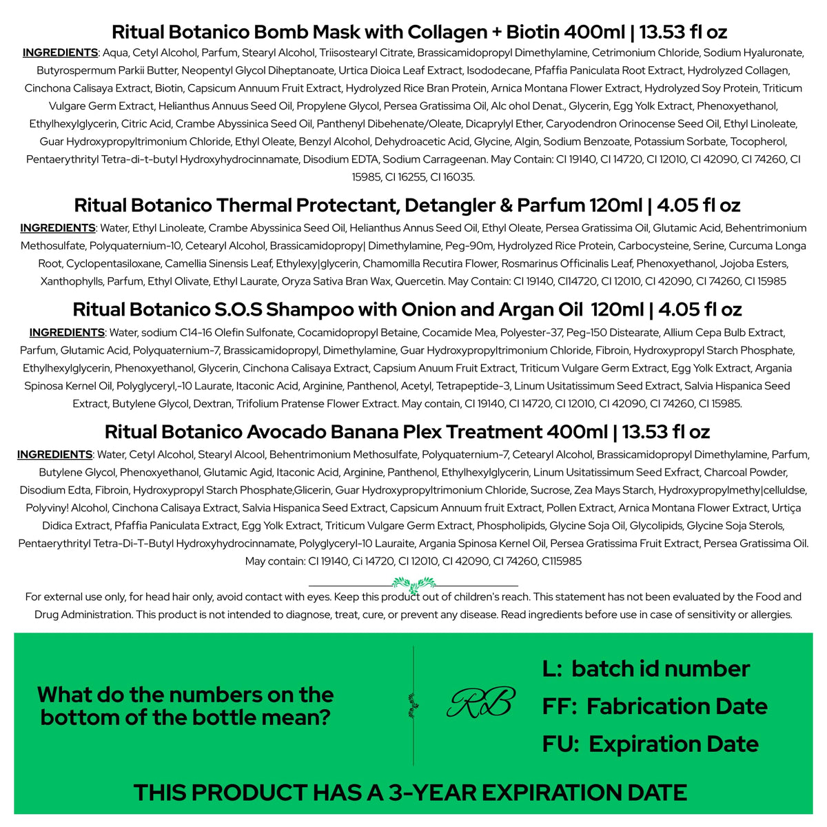 Skin Revolution bottles and labels highlighting organic keratin ingredients and safety