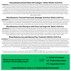Skin Revolution bottles and labels highlighting organic keratin ingredients and safety