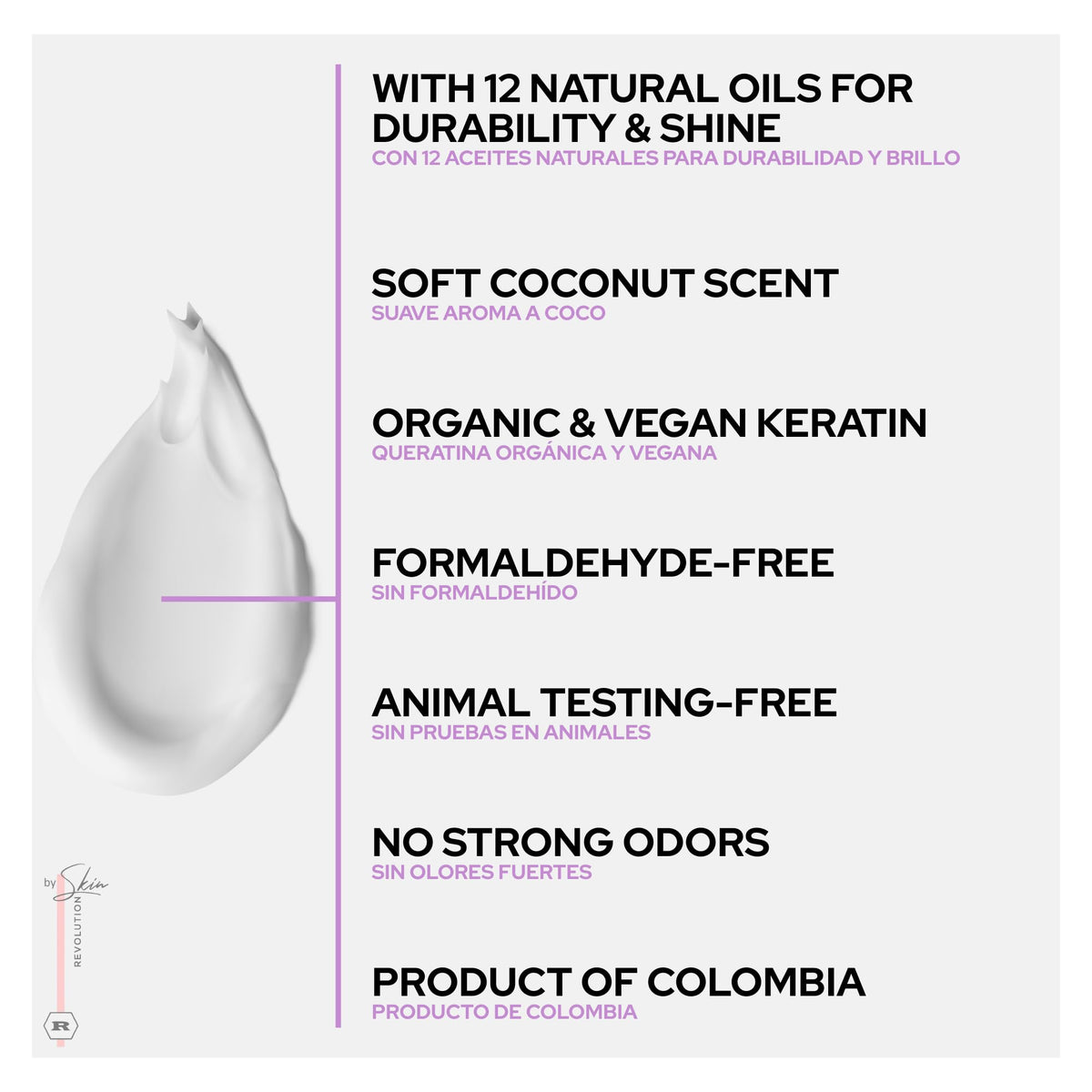 Skin Revolution label detail showing ingredients and organic certification