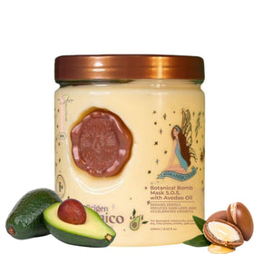 Skin Revolution front packaging showing organic keratin mask and benefits