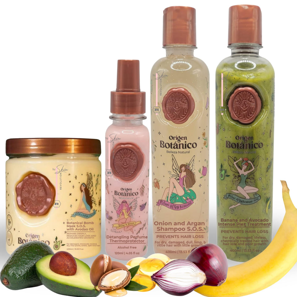 Skin Revolution full kit front view showing the vegan keratin kit and benefits