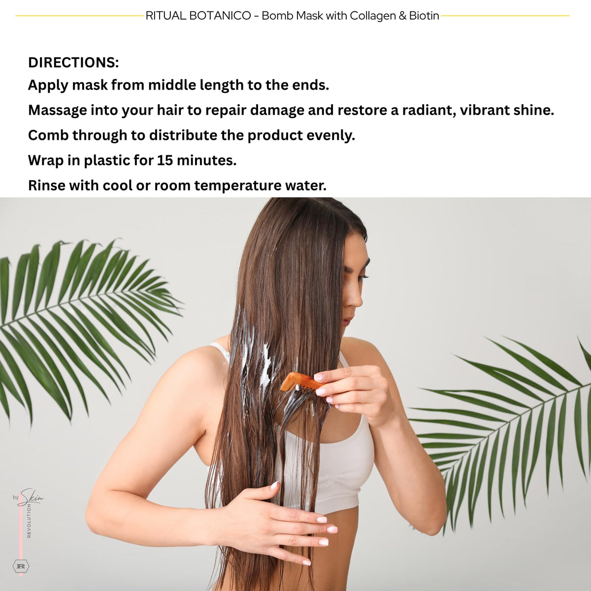 Skin Revolution before and after hair transformation showing reduced frizz
