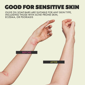 Skin Said Yes bar soap on bathroom shelf in use, suggests daily moisturizing routine
