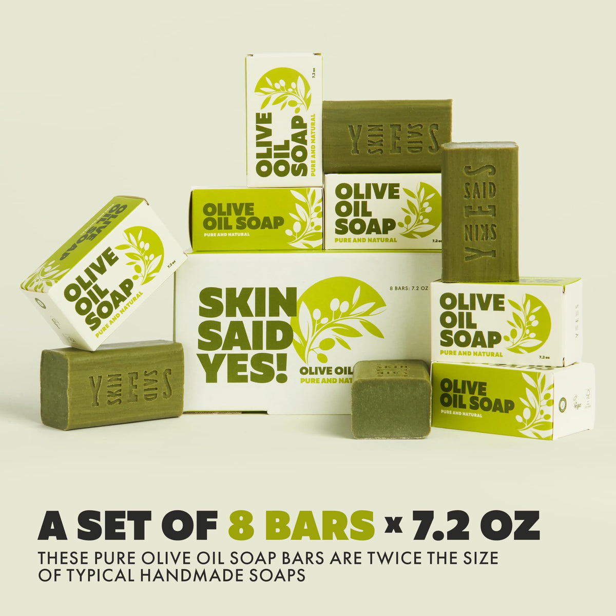 Skin Said Yes soap held in hand to show scale and longevity advantage