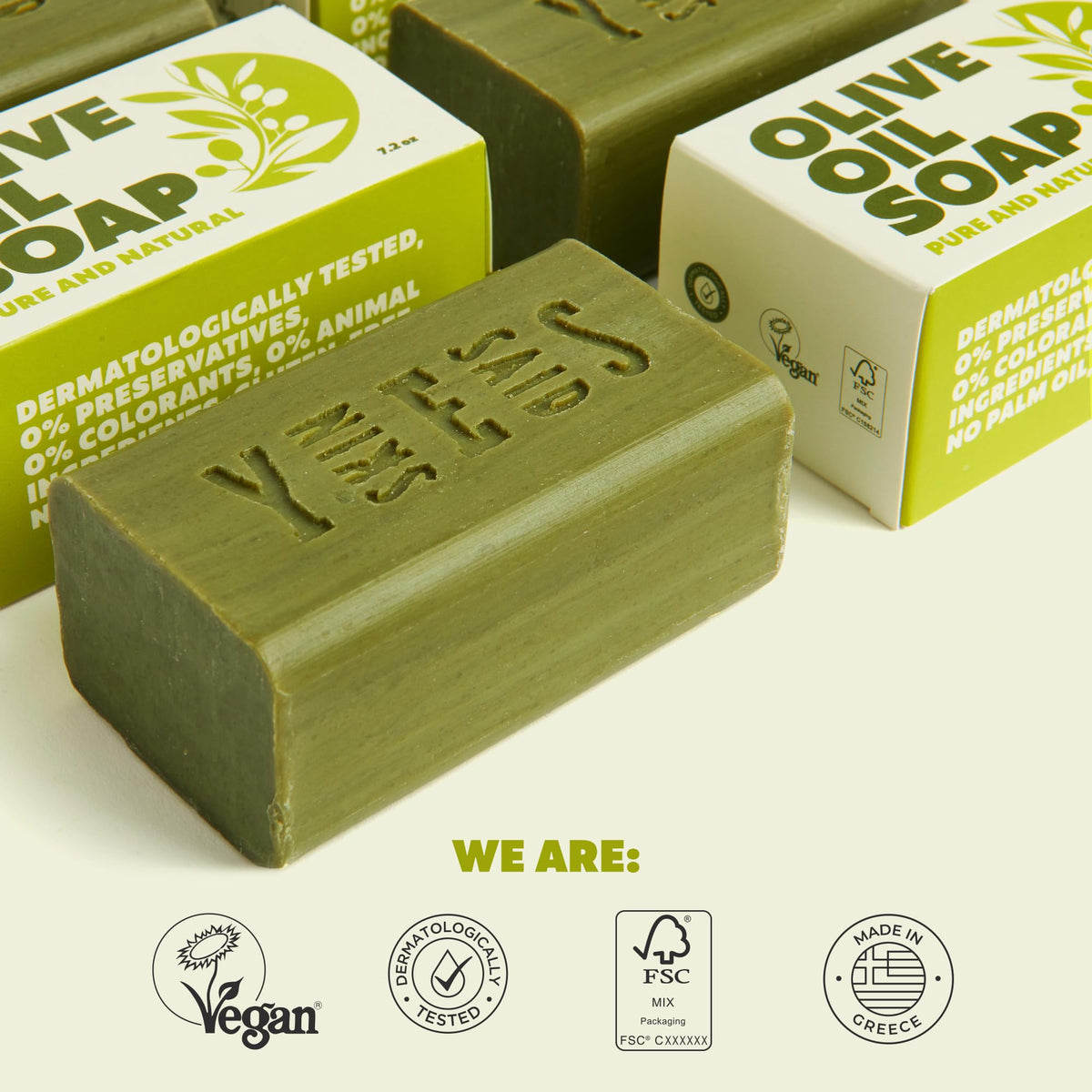 Skin Said Yes label close-up displaying ingredient list and clean formulation