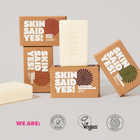 Skin Said Yes size comparison in hand to show true bar dimensions and lasting value