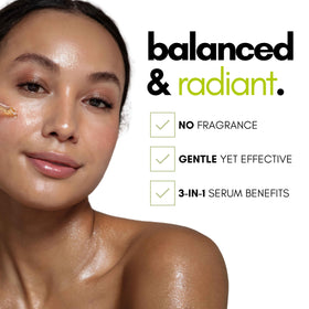 Skin Set Go serum under makeup demo illustrating layering with foundation benefit non-pilling