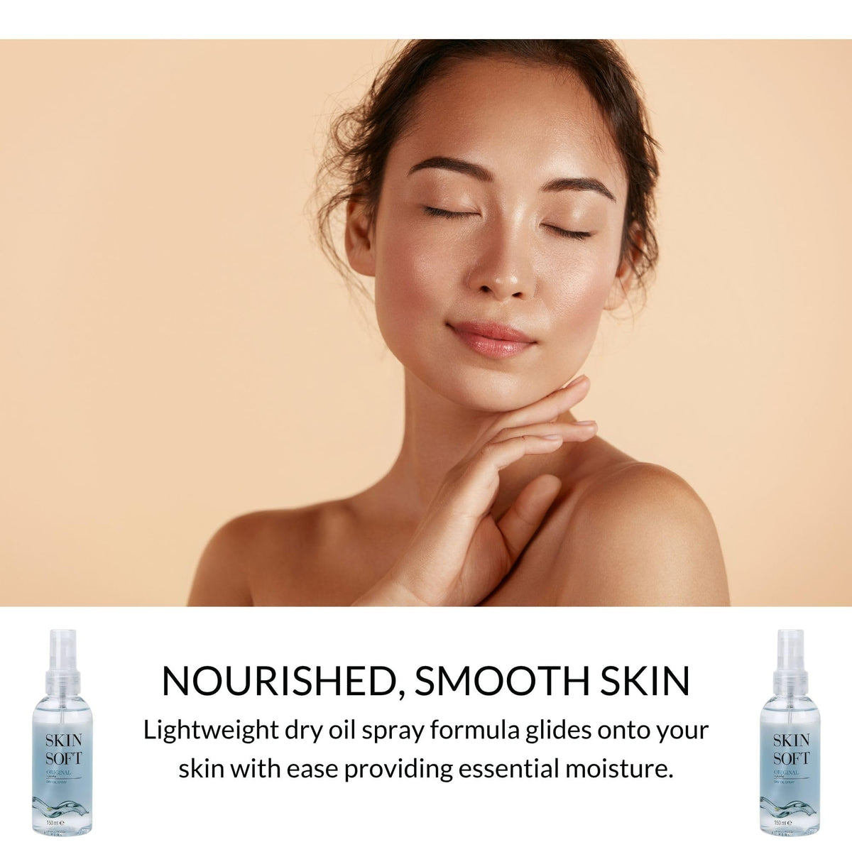 Skin Soft being applied after shower for fast absorption and hydration