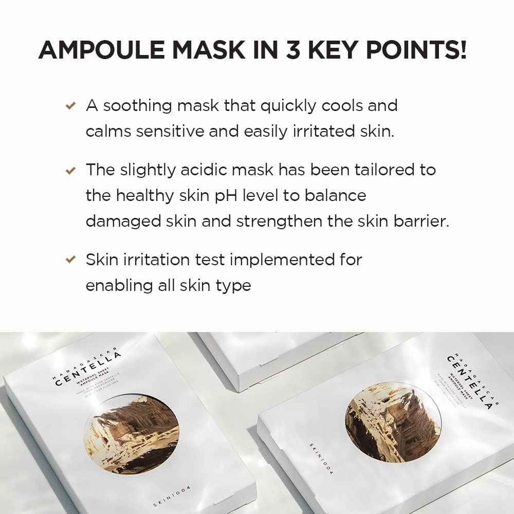SKIN1004 ampoule poured into hand showing lightweight essence for fast absorption