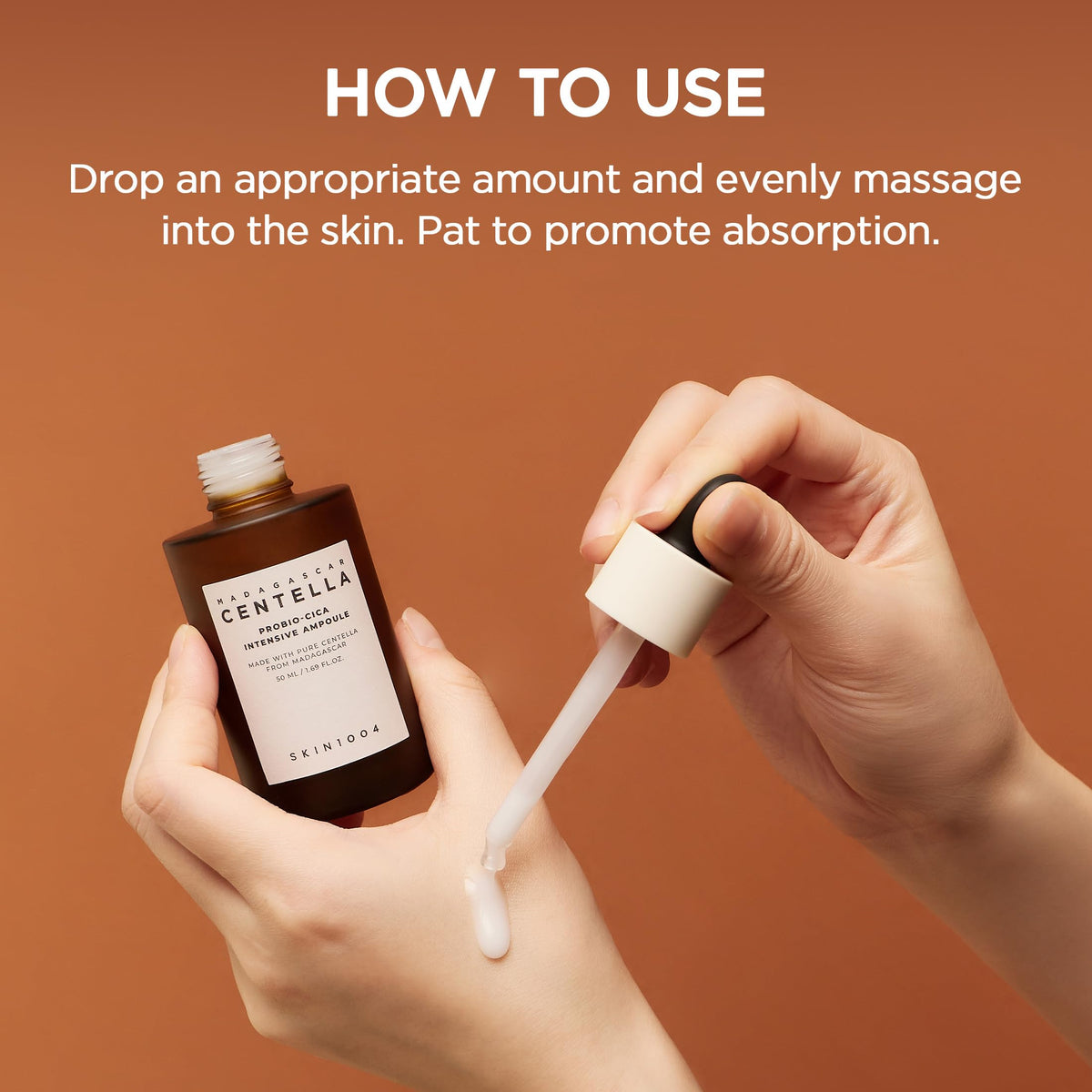 SKIN1004 bottle placed in bathroom lifestyle setting conveying daily routine use