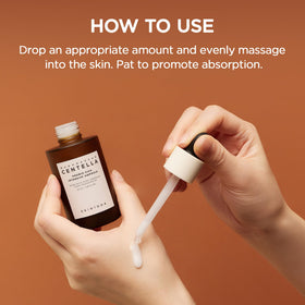 SKIN1004 bottle placed in bathroom lifestyle setting conveying daily routine use