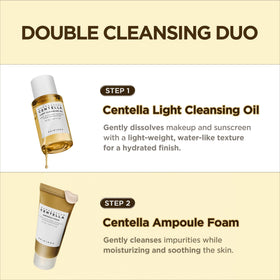 SKIN1004 ampoule serum dropper action illustrating targeted calming boost