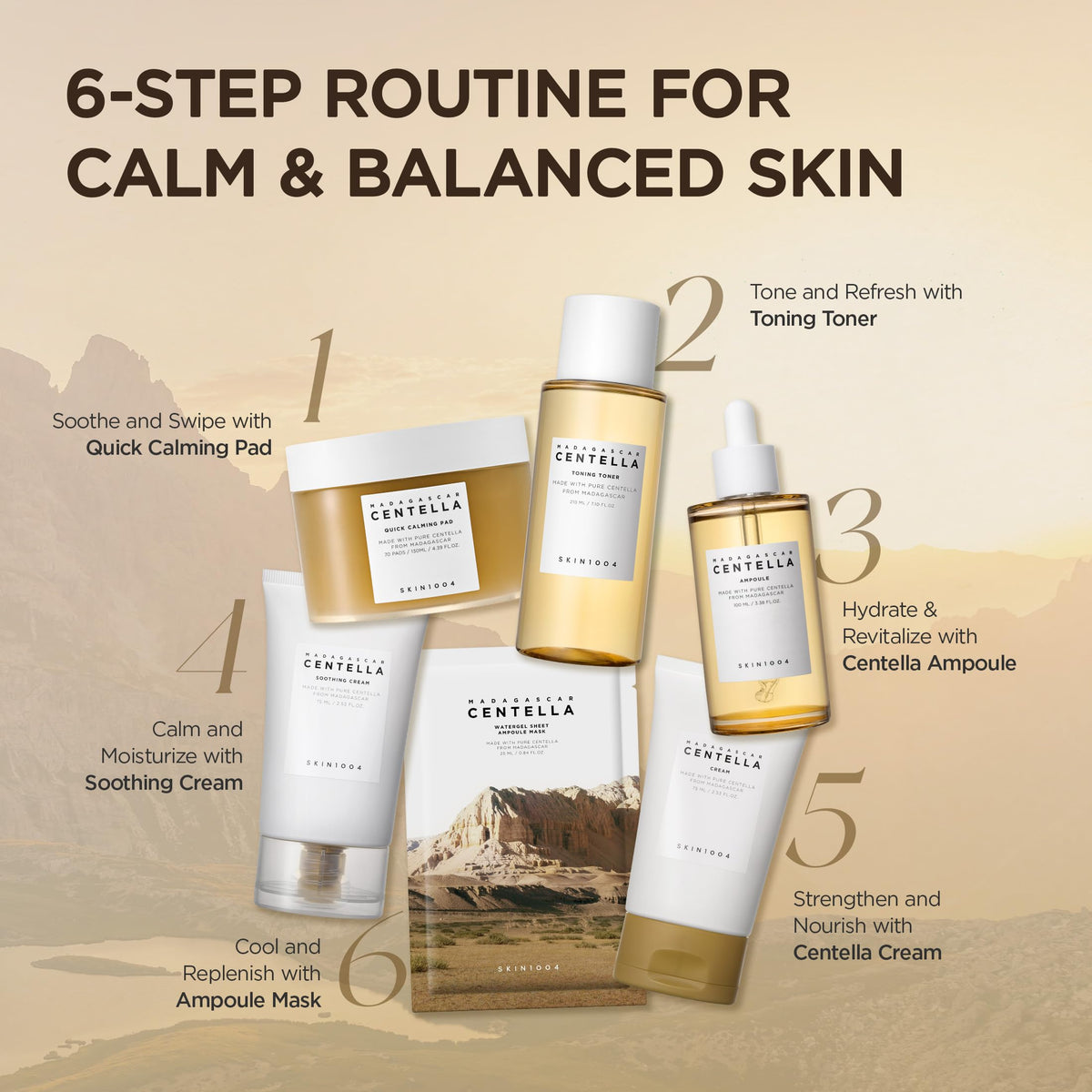 SKIN1004 lifestyle image of model applying cream for soothing finish