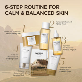 SKIN1004 lifestyle image of model applying cream for soothing finish