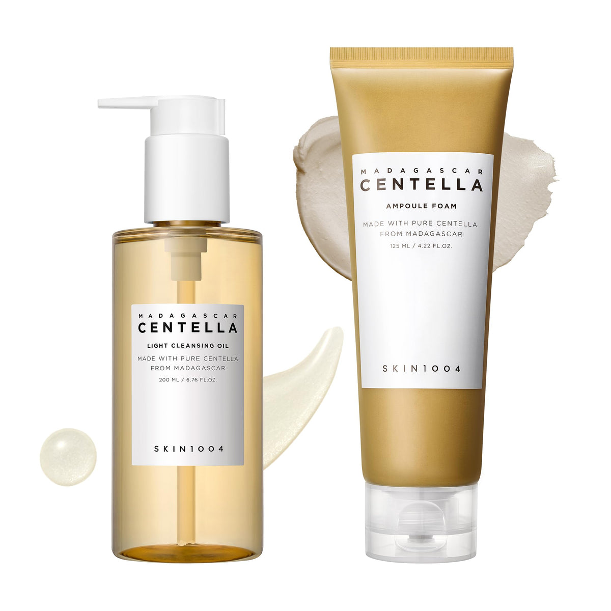 SKIN1004 front packaging of centella double cleansing duo showing both bottles and benefits