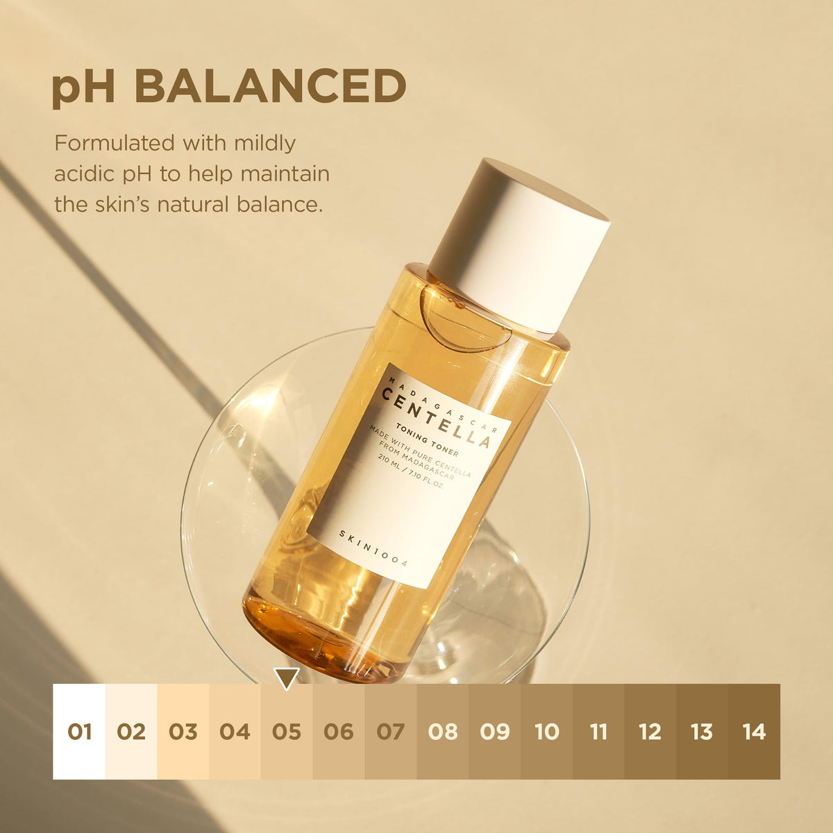SKIN1004 applying toner to hand to illustrate fast hydration and calming effect