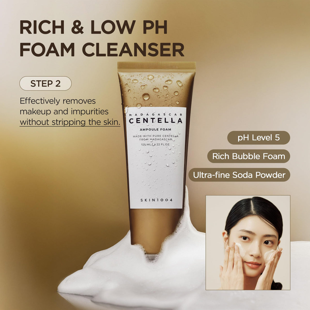 SKIN1004 duo contents flatlay with both cleanser bottles to show full gift-set contents
