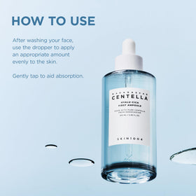 SKIN1004 hand application showing absorbent serum for quick layering
