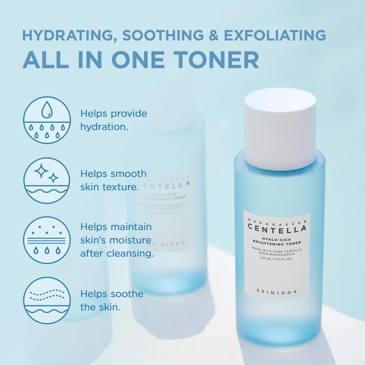 SKIN1004 label close-up showing key ingredients and calming benefits
