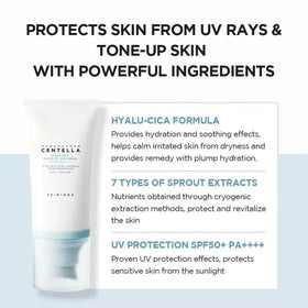 SKIN1004 ingredients label close-up showing centella and hyaluronic acid